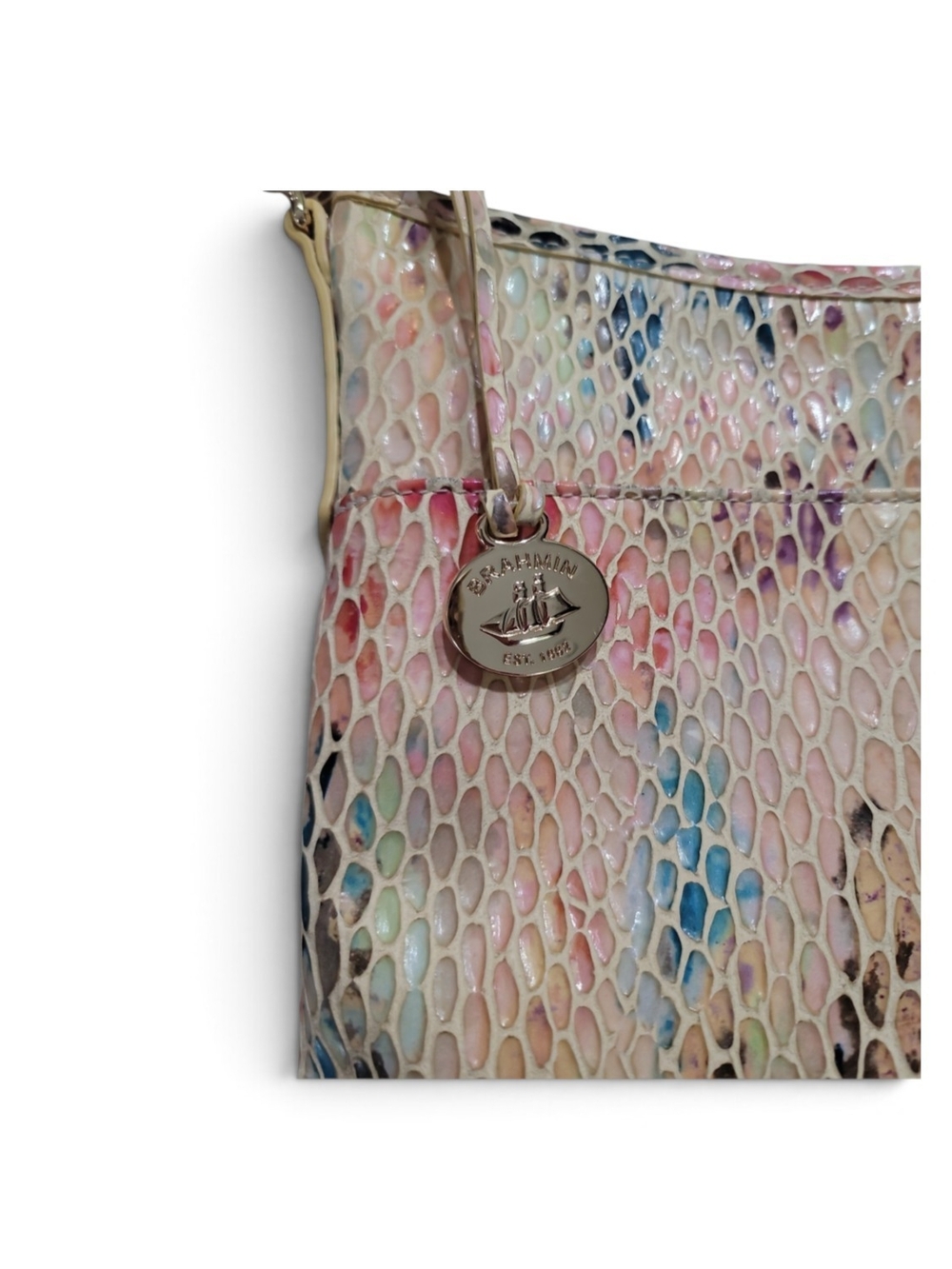 Brahmin Jody Leather Shoulder/Crossbody Bag in Multi Junie - Picture 5 of 13